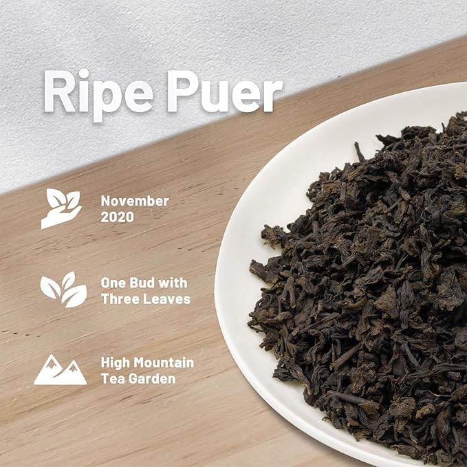 iTeaworld Chinese Dark Tea Sampler, Includes Aged Pu'erh, Liu Bao, Anhua, Hubei, 20 Packs with 20 Biodegradable Tea Bags,Perfect for Daily Relaxation, 3.5oz