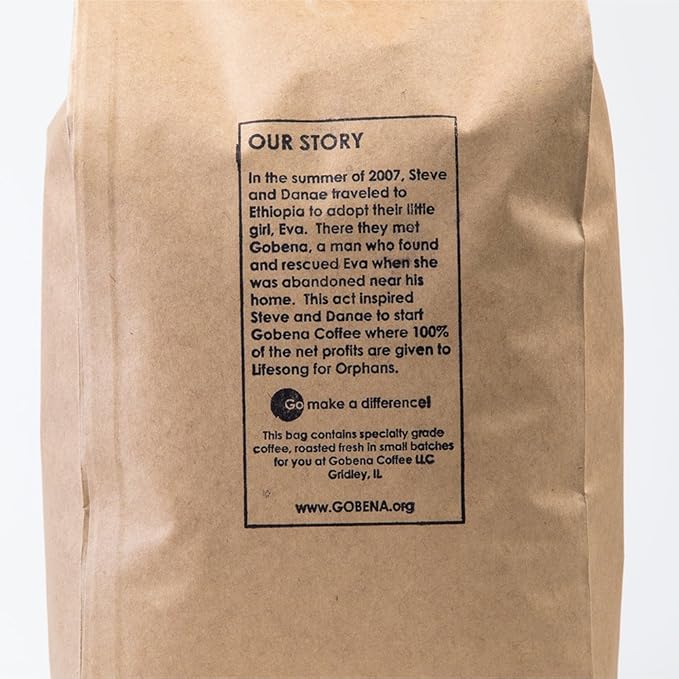 2lb Ethiopian Yirgacheffe Ground Coffee, Light Roast, 100% Arabica Specialty Coffee, 32 ounces, 2 pounds, Bulk Coffee