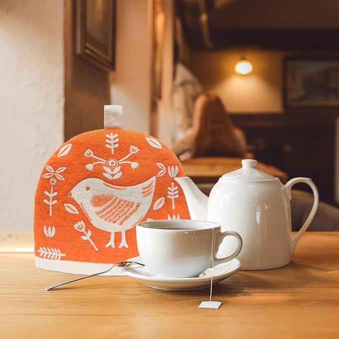 Glaciart One Wool Teapot Cozy Kettle Cover | Dome Shaped Large Tea Cosy, Kettle or French Press | Handmade & Needle Felted from Natural Wool | Warms Up to 2 Hours | Great as Gift