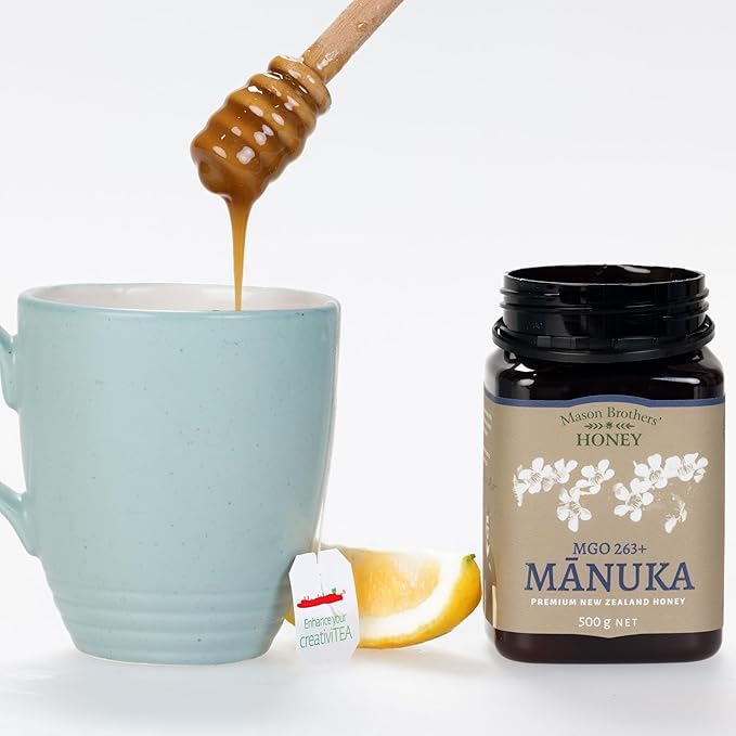 Mason Brothers’ Raw Manuka Honey MGO 263+ | 100% Pure, New Zealand Honey | Traceable | MGO Certified / 17.6oz