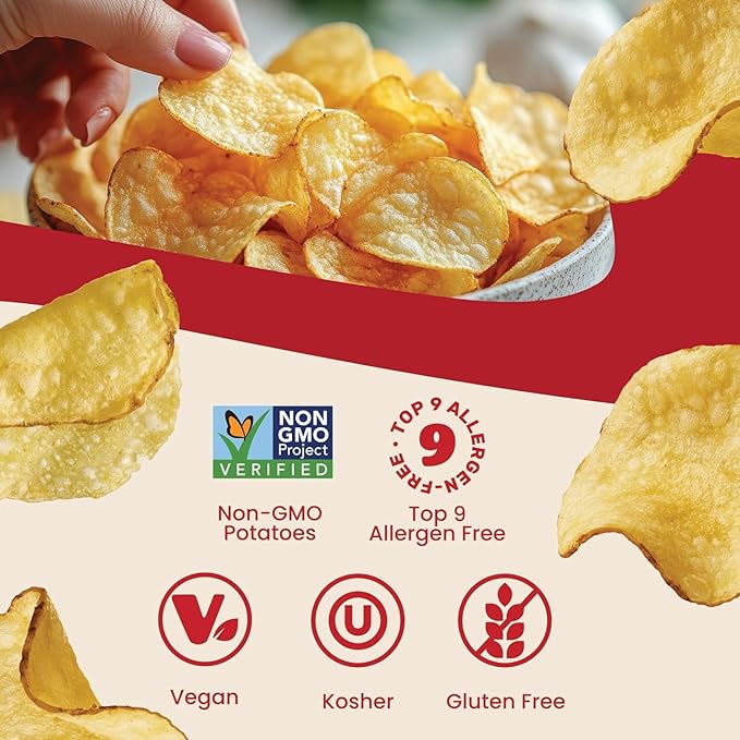 Jackson?™s Potato Classic Kettle Chips with Sea Salt (1.5oz, Pack of 28) - Made with Premium Avocado Oil - Allergen-friendly, Gluten Free, Peanut Free, Vegan, Kosher - Shark Tank Product