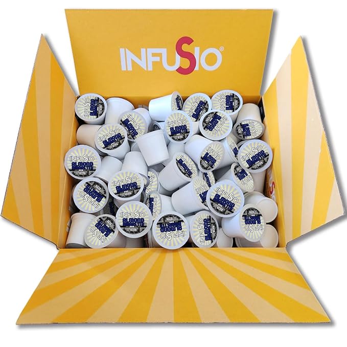 InfuSio Almond Amaretto Coffee pods, Single Serve Flavored Coffee Pods for Keurig K Cups Brewers - Premium Roasted 96 count