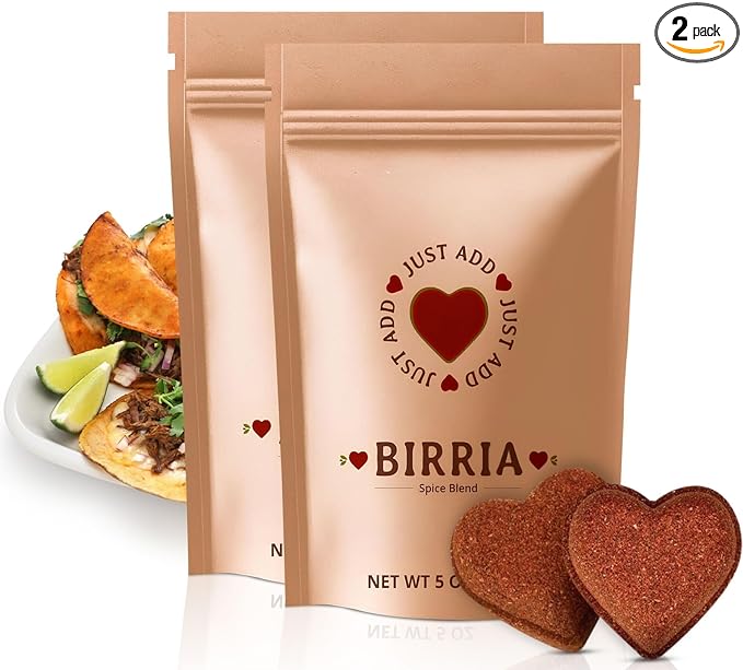 Just Add Luv Authentic Birria Spice Bomb Seasoning - Mexican Spice Mix with Chiles Herbs Spices - Perfect for Tacos Nachos Quesadillas Enchiladas Burritos - No MSG, Easy to Use (2 Bags)