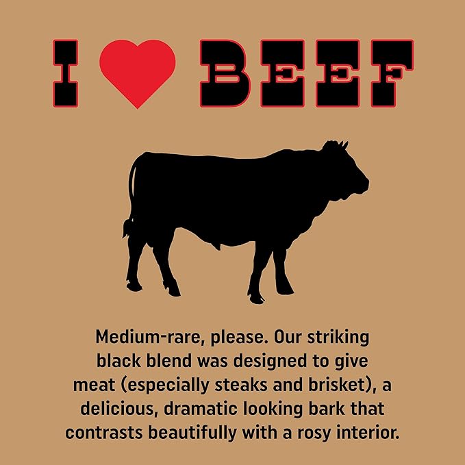 Fire & Smoke Society Black & Tan Steak Seasoning | BBQ Rubs, Steak Rub for Smoking and Grilling Meat | Steaks, Brisket, Burgers Dry BBQ Rubs and Spices | Medium 7 oz