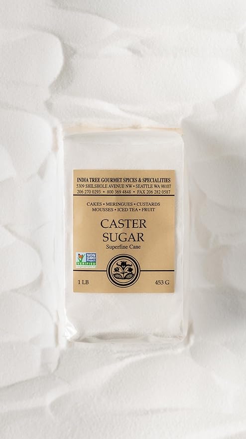 India Tree Superfine Caster Sugar, 1 lb Bag | Premium Baking & Dessert Sugar