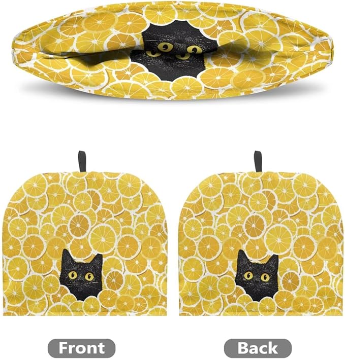 Tea Pot Cover Yellow Lemon Print Teapots Cosy Insulated Tea Cozies Home Kitchen Decoration Teapot Dust Cover Warming Tea Kettle Quilt Creative Gifts for Party