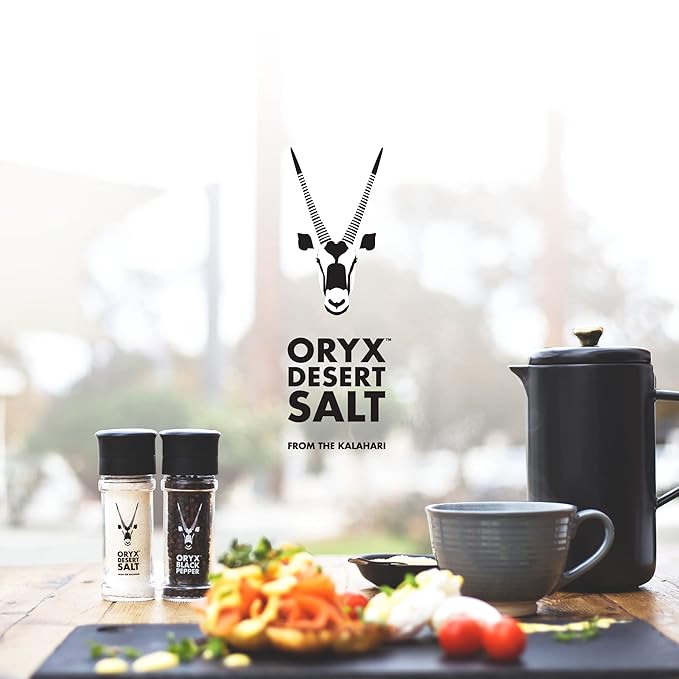 Oryx Black Pepper Grinder & Refill Box Combo - 3.52oz/8.8oz - Premium Whole Black Peppercorns from Madagascar, Fresh Naturally Organic, Refillable +20x Pepper Grinder - Ideal for Home Cooking & Dining