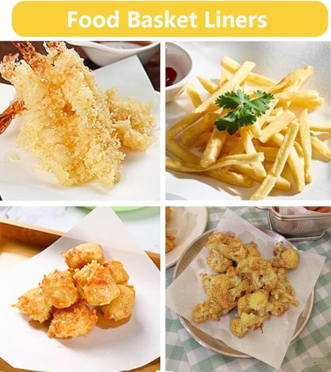 50 Pcs 12 x 12 Inch Square Parchment Paper Baking Sheets, Parchment Sheets for Baking Cake, 12'' Wax Paper Squares Deli Paper Sheets for Food Basket Liners