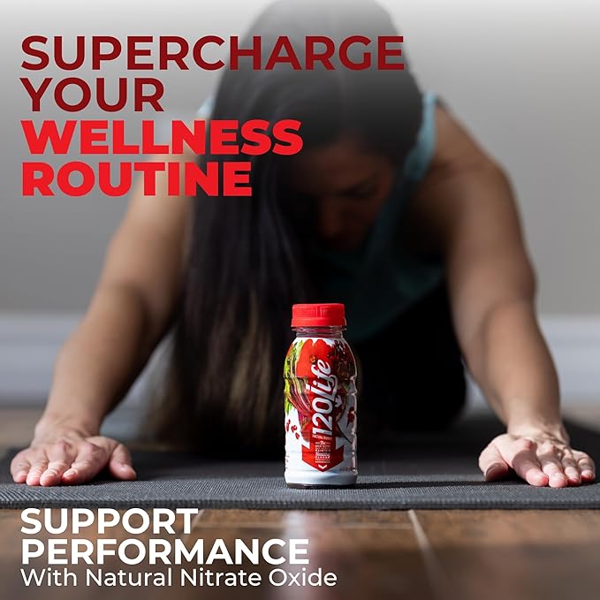 120/Life Blood Pressure Support, Beet Root Juice, Pomegranate Extract, Cranberry Juice, Tart Cherry, Hibiscus, and Magnesium (8 Fl Oz, Pack of 28) - Gluten-Free & Vegan