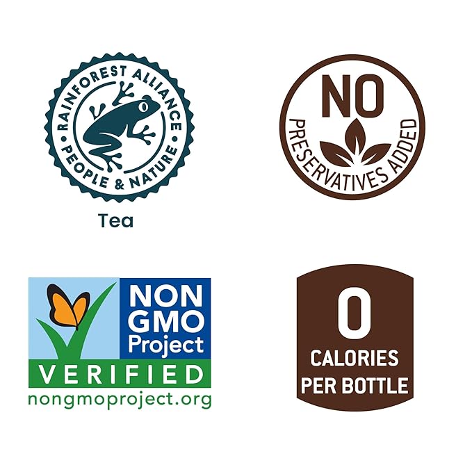 Tejava Unsweetened Peach Iced Tea, 16.9 Ounce PET Bottles, Natural, Non-GMO-Verified, Rainforest Alliance-Certified (12 Pack)