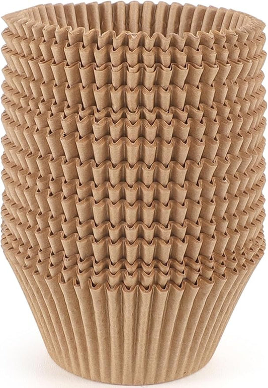 Caperci Natural Jumbo Cupcake Liners Large Baking Cups, Odorless, Food Safe Grease-Proof Papers (150-Count)