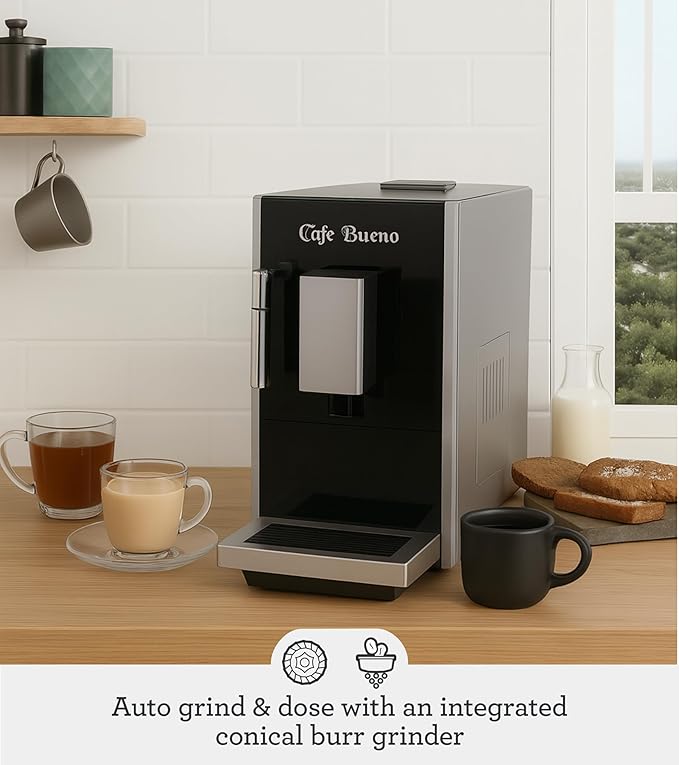 Espresso Machine & Coffee Maker - Milk Frothing Steam Wand - Cappuccino & Latte Machine - Built-in Grinder - Semi-Automatic Espresso machine