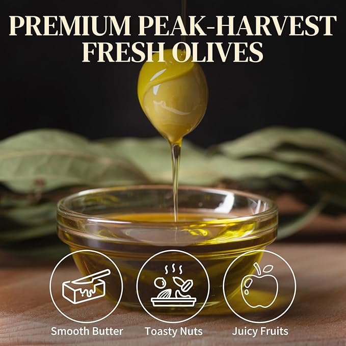 Burroughs Family Farms Premium Organic Extra Virgin Olive Oil ??Cold-Pressed California EVOO, Polyphenol Rich Family Blend ??Regenerative Organic & USDA Certified, Non-GMO, Gluten-Free ??500ml (16.9 fl oz) Glass Bottle
