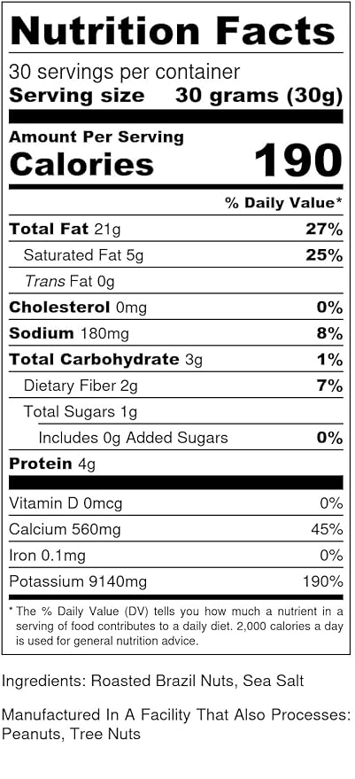 I’m A Nut Brazil Nuts, Dry Roasted, 32oz (2 Pounds) | No oil | No Herbicides Or Pesticides | Batch Tested Gluten & Peanut Free | Non GMO | No PPO | Vegan and Keto Friendly | Premium Quality | Made from 100% Natural Brazil Nuts