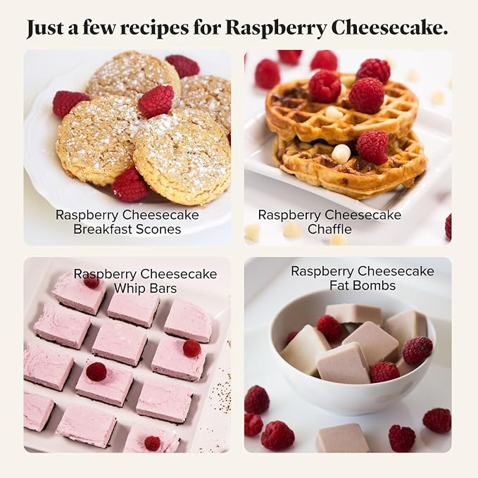 Keto Chow Raspberry Cheesecake | Keto Meal Replacement Shake Powder | Nutritionally Complete | Low Carb | Delicious Easy Meal Substitute | Protein Rich You Choose The Fat | Single Meal Sample