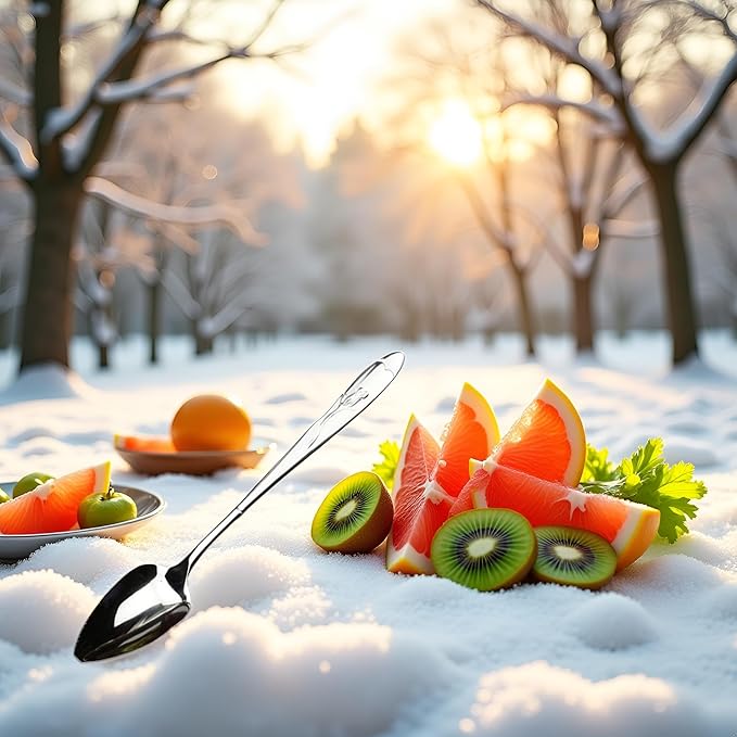 Silver Grapefruit Spoons, Stainless Steel Grapefruit Spoon, Grapefruit Spoon For Cirtrus Fruits, Kiwi, Salad, And Desserts Grapefruit Utensils(ZS412)