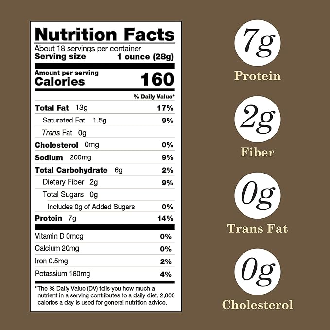 Virginia Diner - Salt and Vinegar Seasoned Extra Large Virgnia Peanuts 18oz in Resealable Can for Snacking or Gifting