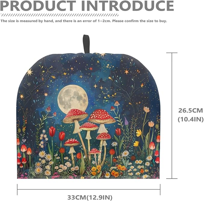 Tea Cozy Red Mushroom Print Creative Insulated Tea Cosy Extra Thick Home Kitchen Decoration Creative Gifts Dust Teapot Cover Kitchen Accessories for Travel