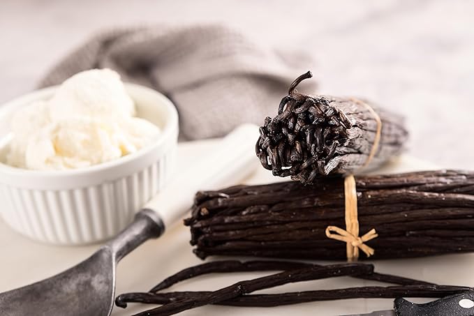 25 Organic Madagascar Vanilla Beans - Whole Extract Grade B Pods for Baking, Homemade Extract, Brewing, Coffee, Cooking