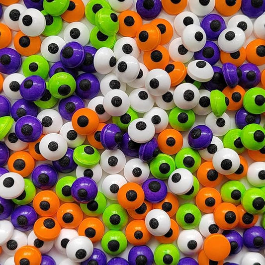 1 Bottle Candy Eyes Eyeballs Cake Cupcake Toppers Edible Eyes for Decorating - Halloween, Christmas, Easter, and Edible Art Project Candy Decorations - 4 Colors Small Eyeball