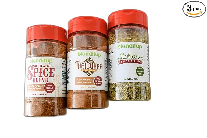 Southwest Thai ITalian Three Pack Spices | Healthy to Add to Any Dish | Low Sodium, No Gluten, No MSG, Vegan | 5 oz