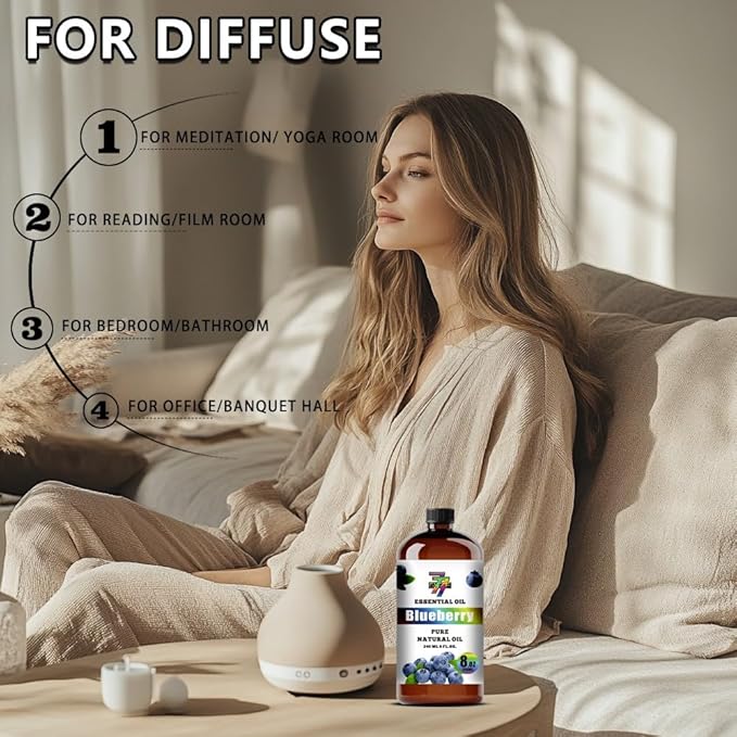 Blueberry Essential Oil (8 oz / 240 ml) ??Blueberry Oils for diffusers, humidifiers, Home Baths, Cleaning Products, Yoga, DIY Soaps and DIY Scented Candles