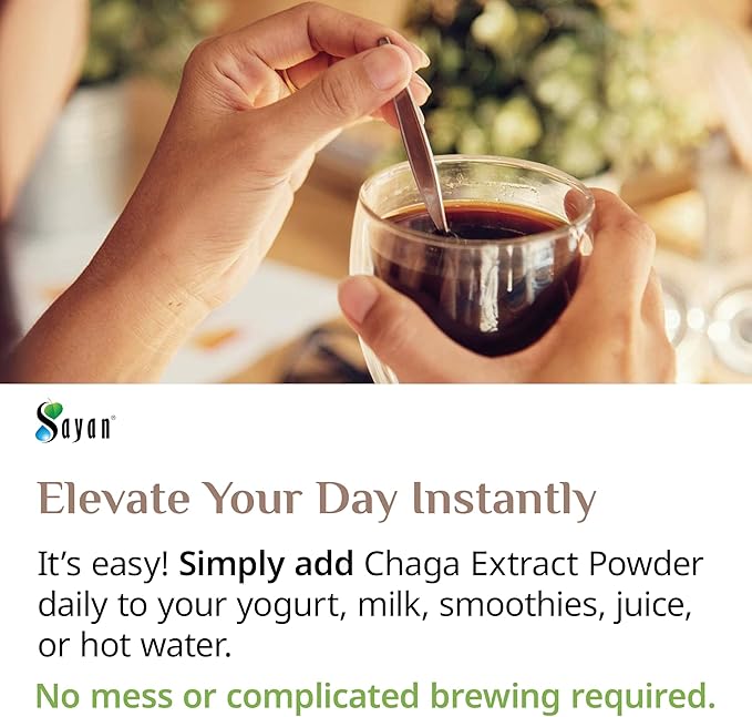 Sayan Chaga Mushroom Extract Powder (1 Lb) ??Freeze Dried Siberian Wild Harvested - Organic Antioxidant Tea for Immune and Digestion Support - Focus, Energy, Clarity, Wellness - No Additives