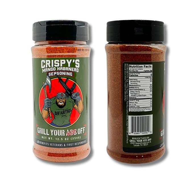 GYAO Crispy's Mango Habanero Seasoning – Sweet & Spicy BBQ Seasoning for Chicken, Pork, Steak & More – MSG & Gluten Free – Veteran-Owned USA Made