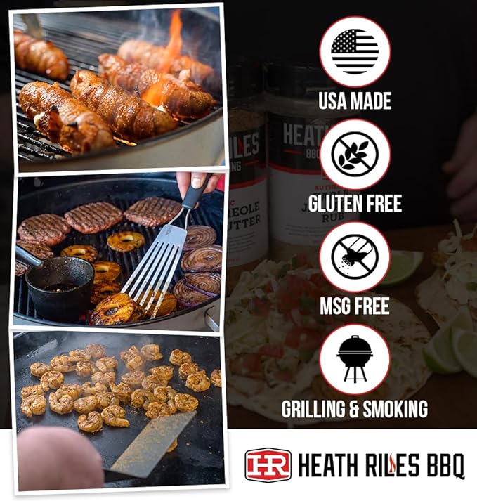 Heath Riles BBQ Rub - Honey Seasoning, Champion Pitmaster Recipe, Legendary Rubs For Smoking & Grilling, 70+ BBQ Championships, 2 lb./32 oz.