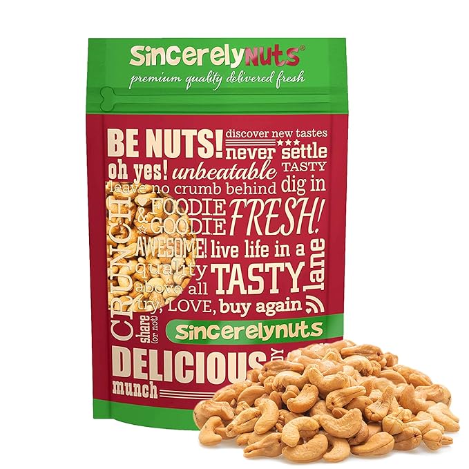 Sincerely Nuts ??Whole Cashews - Roasted and Unsalted | High in Protein Everyday Healthy Snack - Rich in Nutrients |Vegan, Keto & Kosher | Gourmet Quality Vegan Cashew - 2 (LB). Bag