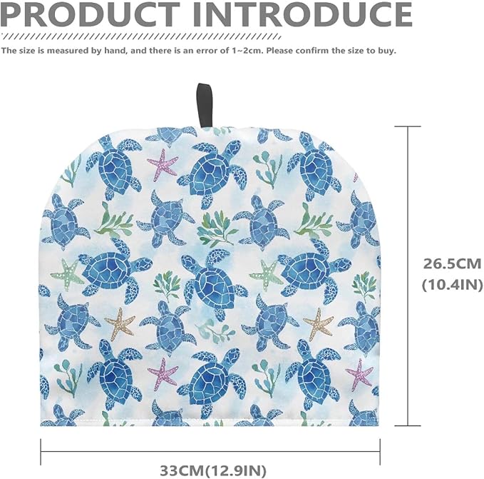 Sea Turtle Starfish Tea Cosy Teapot Cover Tea Pot Decor Covers Insulated Kettle Cover Kitchen Breakfast Warmer for Home Office for Women Mom Tea Lover