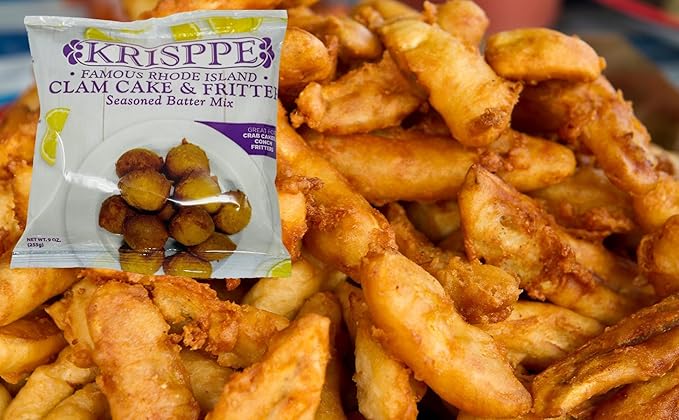 Krisppe Famous Rhode Island Style Clam Cake and Fritter Seasoned Batter Mix (3 Pack)