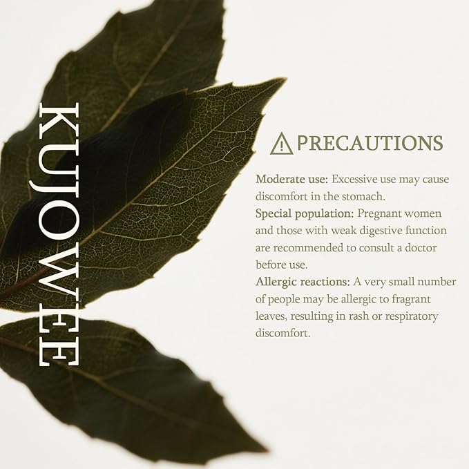 Kujowee 2 oz Organic Dried Bay Leaves Bay Leaves Whole Suitable for Cooking Non GMO Vegan