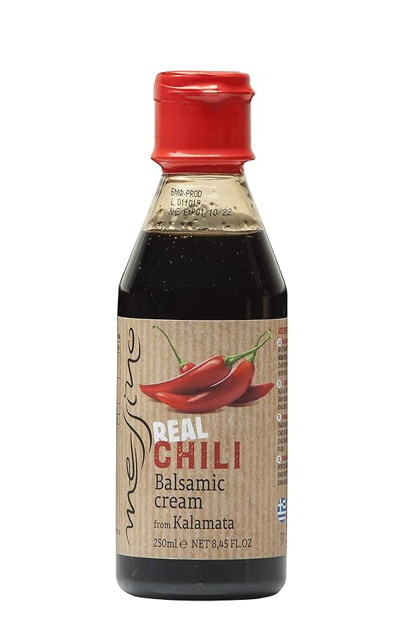 Messino Real Chili Balsamic Vinegar Glaze imported from Greece, 250 ml