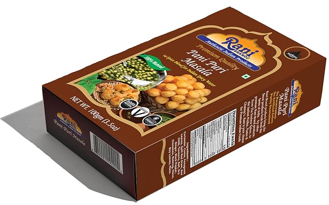 Rani Pani Puri Masala (14-Spice Blend for Indian Spicy Water) 3.5oz (100g) ~ All Natural | Vegan | No Colors | Gluten Friendly | NON-GMO | Indian Origin, gol gappa