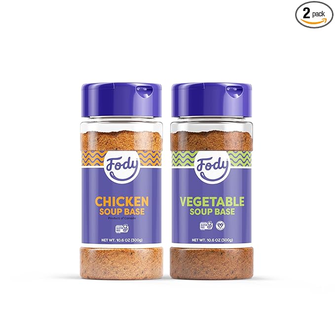 Fody Foods Chicken & Vegetable Soup Base & Seasoning, 10.6 Oz (Pack of 2), Ready to Use, Garlic and Onion Free, Low FODMAP Certified, Gut & IBS Friendly, Non-GMO, Gluten Free