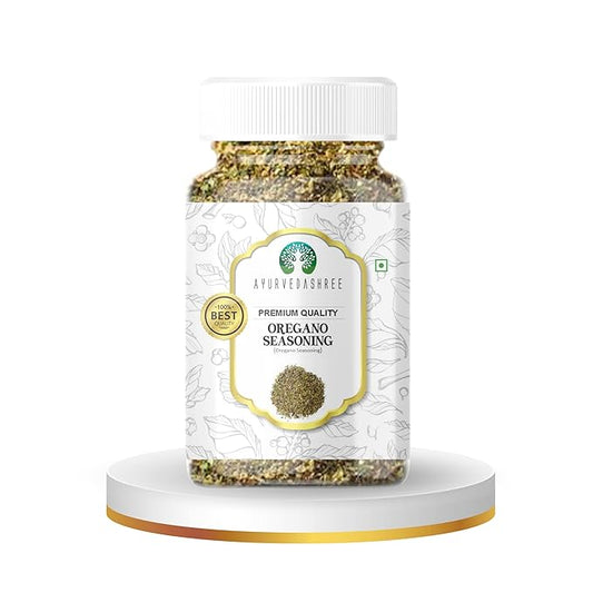 AYURVEDASHREE Oregano Seasoning 100gm PET Jar ~ All Natural | Vegan | NON-GMO | Indian Spice | Dried Herbs For Cooking & Sprinkle
