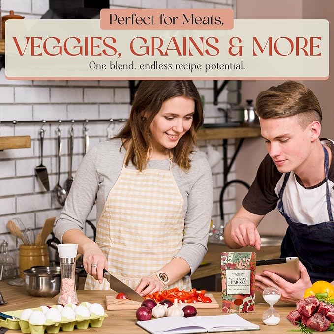 Premium Rose Harissa Spice Blend – Small-Batch Moroccan Seasoning with Chiles & Rose Petals by NYC Chefs – Great for Meats, Veggies, Stews, Marinades – 2 oz – As Seen in Bon Appétit