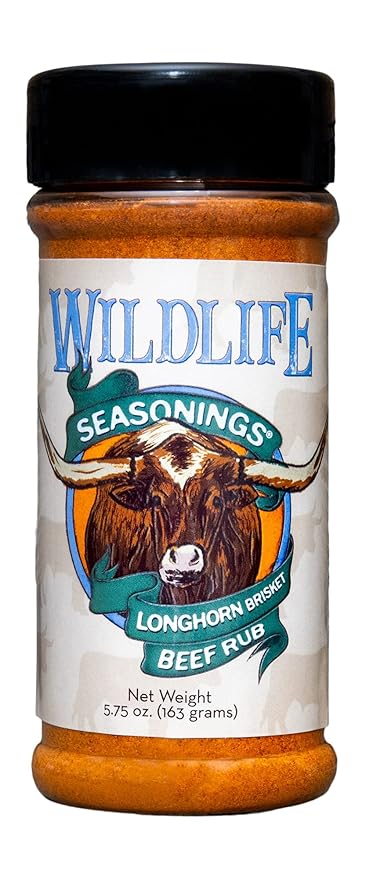 Wildlife Seasonings Longhorn Brisket Rub ??Sweet & Smoky Dry Rub Seasoning for BBQ & Smoking | Perfect Beef & Meat Seasoning with Spice Heat | 5.75 oz Bottle