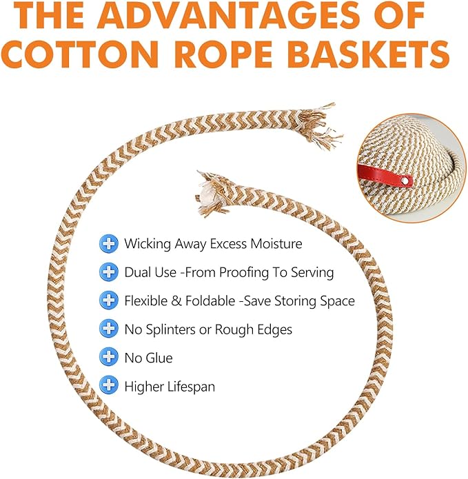 Banneton Bread Proofing Basket Set, Oval & Round Bread Baskets with Liners & Covers for Artisan Bread Baking, Sourdough Starter Kit, Sourdough Bread Baking Supplies