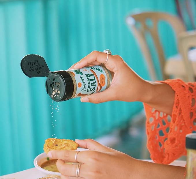 Pisqueya Seasoning, Oregano Salt, made with Dominican Oregano and Sea Salt. Low Sodium, No Sugar, No-MSG, Non-GMO, No Preservatives, No Artificial Coloring, No Artificial Flavors, 2.5oz, Pack of 1