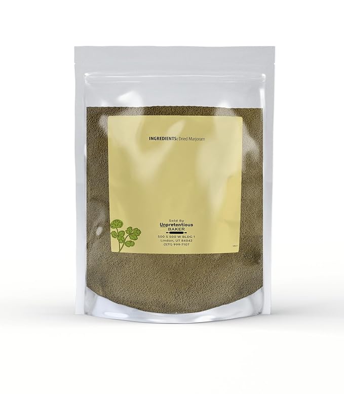 Unpretentious Ground Marjoram, 1 lb, French & Italian Cuisine, Delicate Flavor, Dressings & Dry Rubs