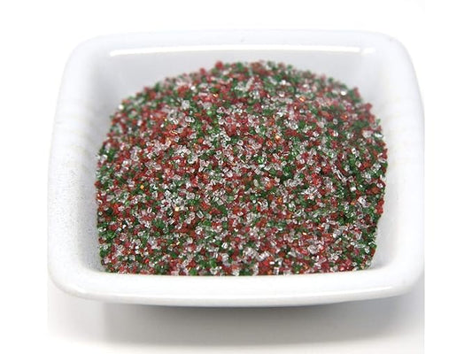 Jellybeans Food Sanding Sugar - Sparkly Sugar Crystals - Sanding Sugar For Cake & Cookies - Special Sanding Sugar - Grains Decorative Sanding Sugar (Jingle Mix, 1 LB)