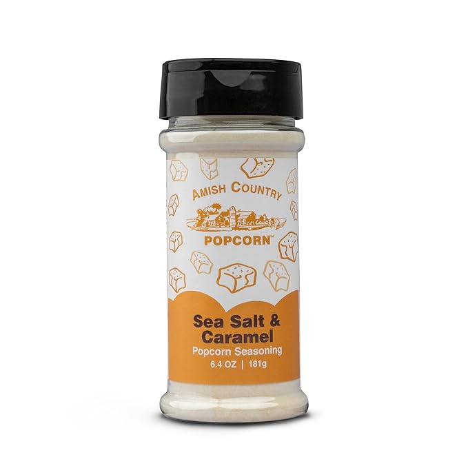 Amish Country Popcorn | Sea Salt and Caramel Seasoning - 6.4 oz | Old Fashioned, Non-GMO and Gluten Free