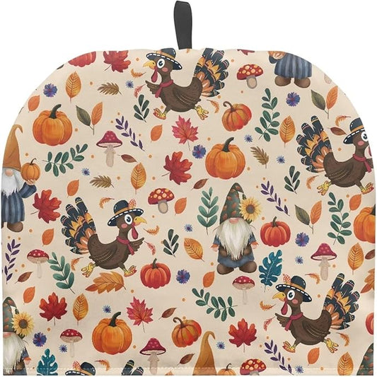 Hudotybom Fall Pumpkin Tea Cozy for Teapot Insulated Large Teapot Cover to Keep Warm Tea Kettle Cover Thanksgiving Fall Kitchen Home Decorations