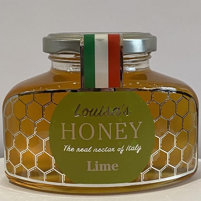 Louisa's Lime Honey | Award-Winning Italian Raw & Pure Honey | TA 10+ (MGO 263+) | 100% Traceable | Sustainably Sourced | GMO, Gluten & Allergen Free | 350g