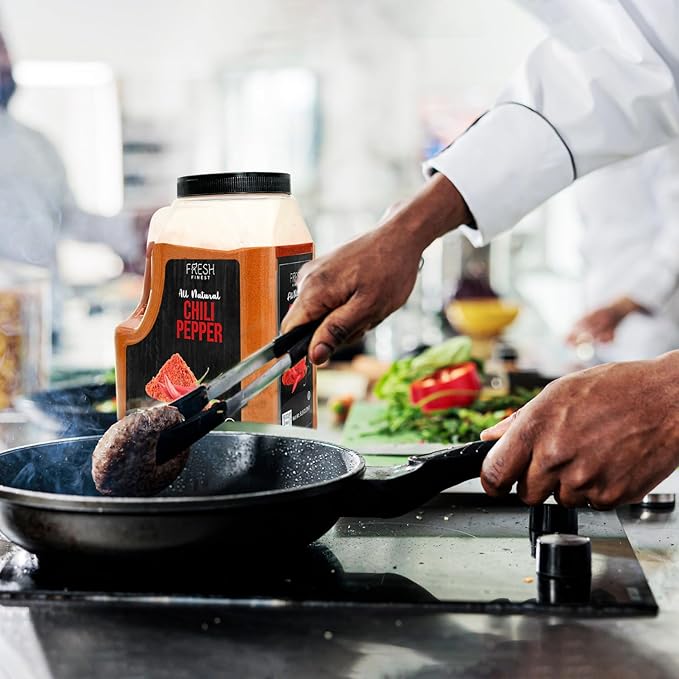 Fresh Finest Bulk Spices Commercial and Home Cooking 5 LB Chili Powder - Red Pepper Seasoning, Freshly Packed at the Source Non-GMO, Ground Red Chili Best for Stews, Meat Rubs, Salsa, and More - 5 LB