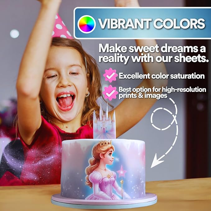paper2eat Frosting Sheets Premium XL 11.75“ x 16.50“ (A3) - 30 count - White Edible Icing Sheets