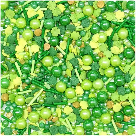 1 Bottle Edible Green Leaf Sprinkles St Patrick's Day Green Baking Sprinkle Cake Cupcake Toppers Cookie Ice Cream Donut Decoration