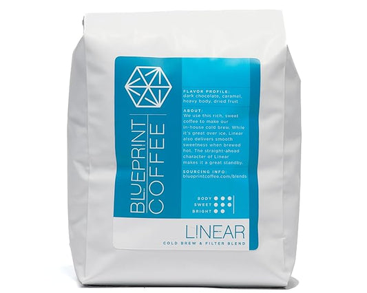 Blueprint Coffee Linear Cold Brew Blend Whole Bean Coffee, 2lb